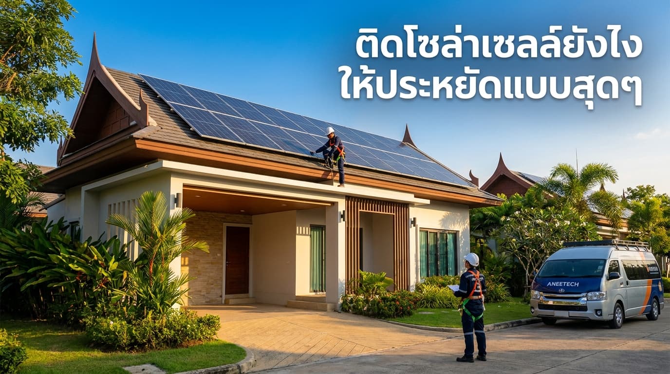 ติดโซล่าเซลล์ยังไงให้ประหยัดแบบสุดๆ เคล็ดลับลดค่าไฟเพื่อชาวสุโขทัย โดย เอนีเทค