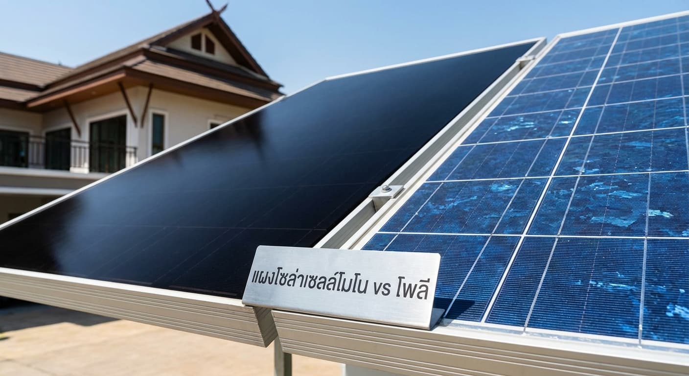 แผงโซล่าเซลล์โมโน vs โพลี: เลือกแบบไหนดีที่สุดในสุโขทัย?